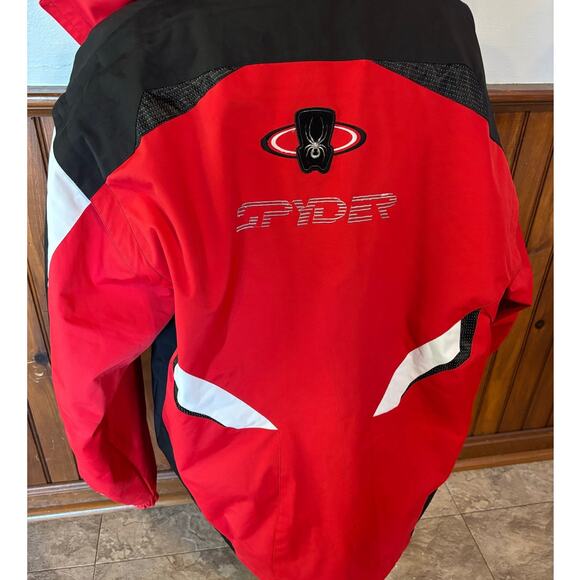 NEW Spyder Red Black X Static Insulation GORE-TEX Fabric Hooded Ski Coat Mens XL - Picture 3 of 16